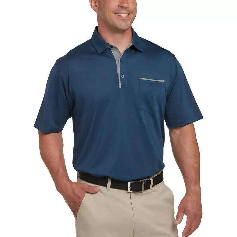 Pebble Beach Men’s Performance Polo Shirt, Sargasso Sea, S